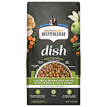 Dish Chicken & Brown Rice w/ Veggie & Fruit Blend Dry Dog Food