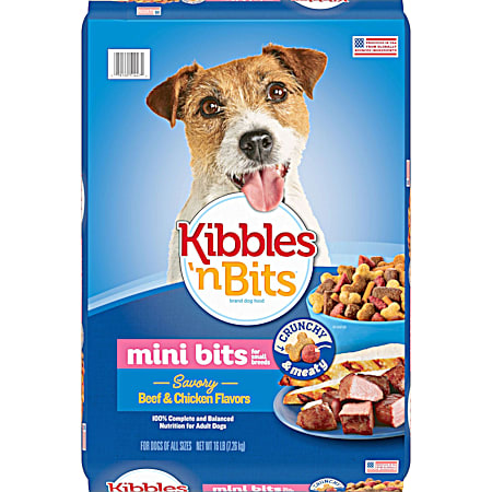 Small Breed Mini Bits Savory Beef & Chicken Flavors Dry Dog Food