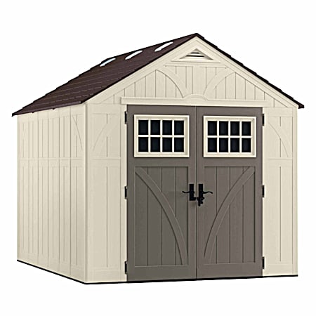 8 ft X 10 ft Tremont Resin Storage Shed in Vanilla