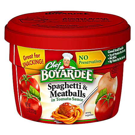 7.5 oz Microwaveable Spaghetti & Meatballs
