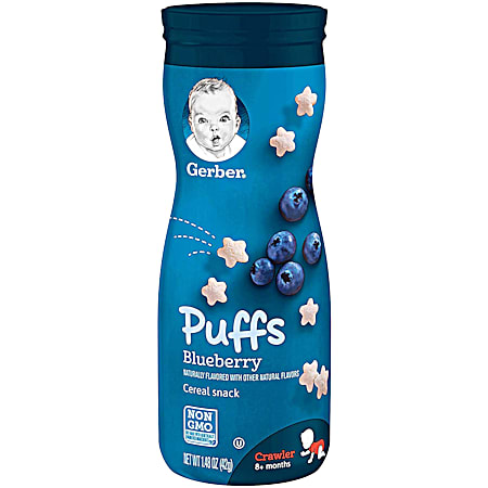 Gerber Graduates Puffs 1.48 oz Blueberry Cereal Snack
