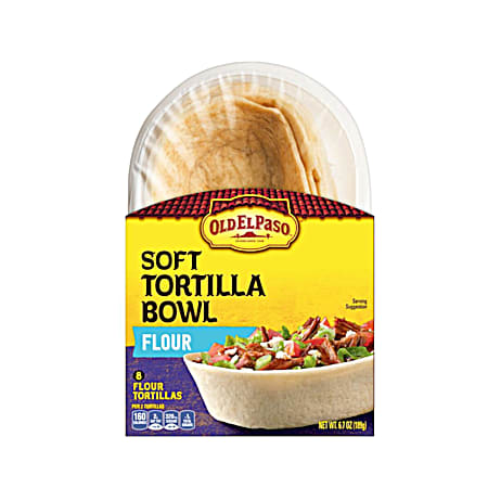 OLD EL PASO Soft Flour Tortilla Bowl - 8 Pk