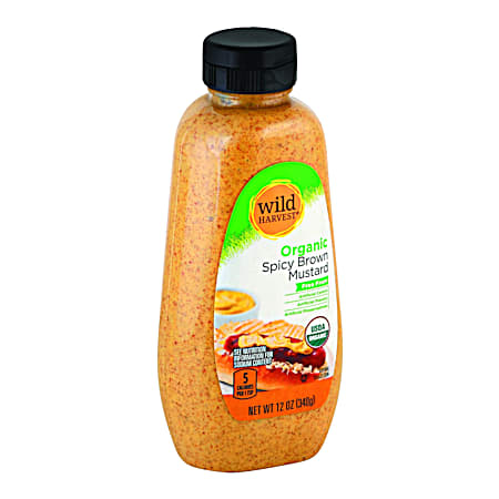 Wild Harvest 12 oz Organic Spicy Brown Mustard