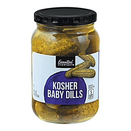 Essential EVERYDAY 16 oz Baby Kosher Dill Pickles