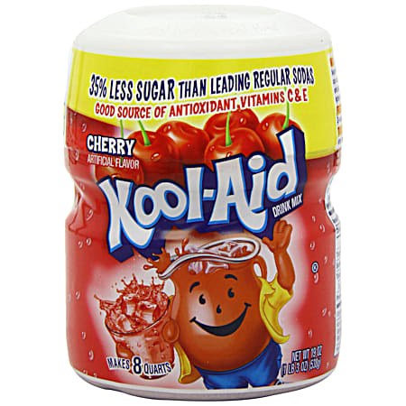 Kool Aid 19 oz Cherry Drink Mix Canister