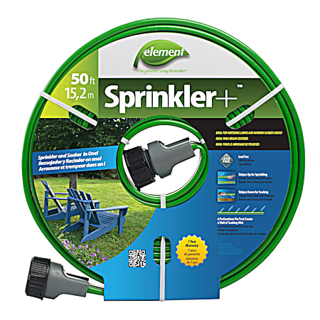 Green Sprinkler + - Sprinkler & Soaker Hose Combination