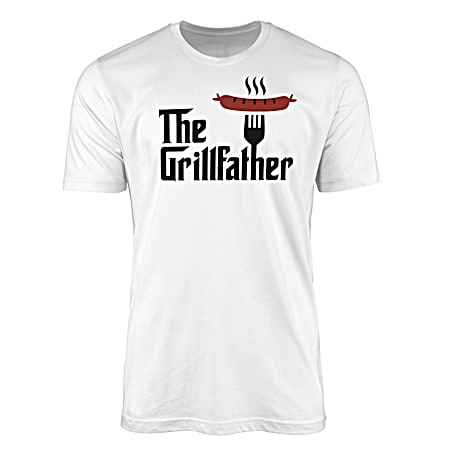 Men's White The Grillfather Short Sleeve T-Shirt