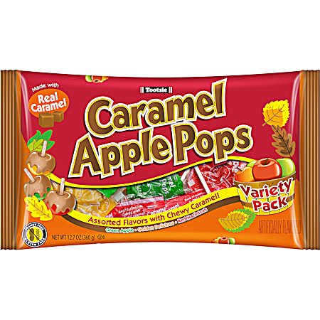 12.7 oz Tootsie Caramel Apple Pops Variety Pack