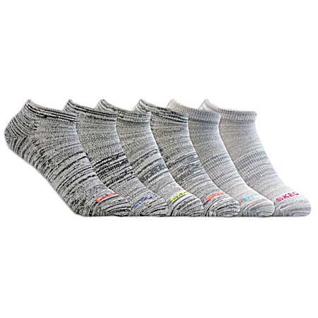 Skechers Ladies' Low Cut Sport Stripe Socks - 6 Pk