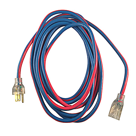 Extreme 12/3 SJEOOW Blue & Red Extension Cord w/ Female Lighted Plug
