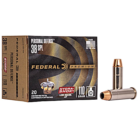 Personal Defense Hydra•Shok Low Recoil 38 Special