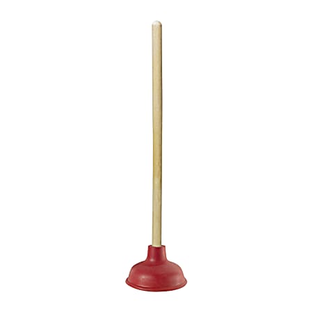 PlumbCraft 5 in Rubber Plunger w/ a 19 in Wood Handle