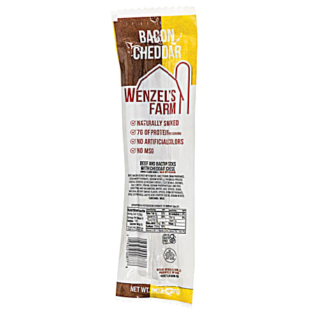 8 oz Beef & Bacon Sticks w/ Cheddar Cheese