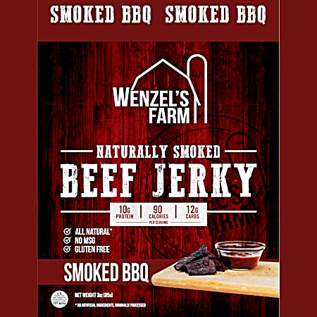 3 oz Smoked BBQ Beef Jerky