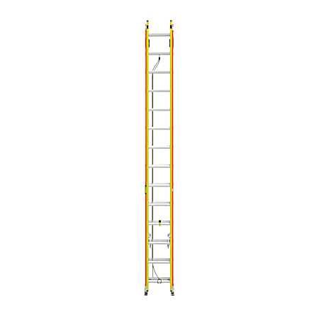 Werner 28 ft Type IA Fiberglass GLIDESAFE Tri-Rung Extension Ladder