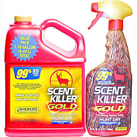 Scent Killer Gold Clothing Spray Combo