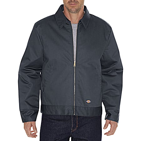 Men's Eisenhower Charcoal Lined Full Zip Jacket