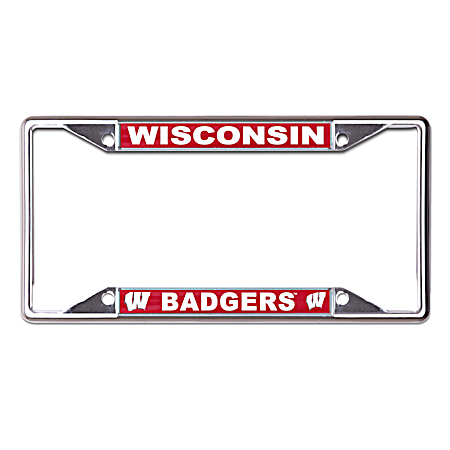 Wisconsin Badgers Metal Mega License Plate Frame