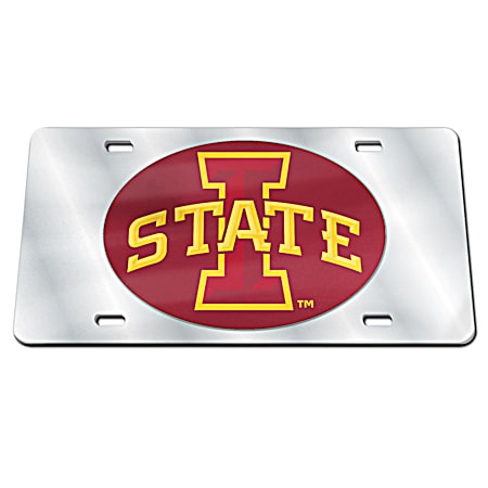  Iowa State Cyclones Logo Inlaid Laser License Plate