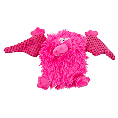 Pink PlayClean Pterodactyl Squeaker Soft Plush Dog Toy w/ Odor-Eliminating Essential Oils