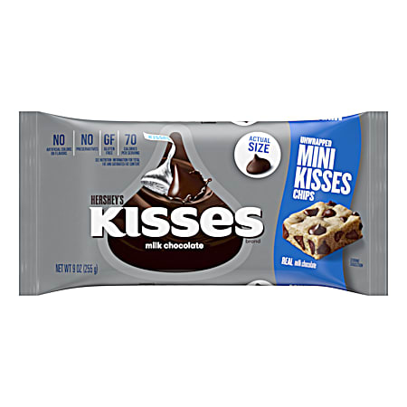 9 oz Unwrapped Mini Milk Chocolate Kisses Chips