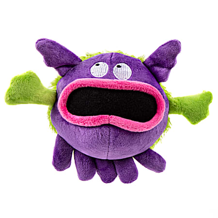 Purple PlayClean Germs Squeaker Soft Plush Dog Toy w/ Odor-Eliminating Essential Oils