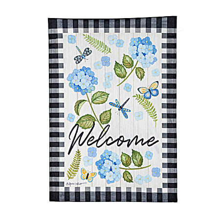 Welcome Dragonfly Garden Strie Flag