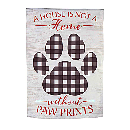 House Without Paw Prints Garden Suede Flag