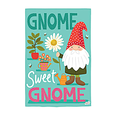 Gnome Sweet Gnome Garden Suede Flag