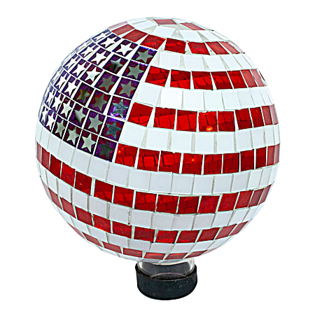 10 in. Americana Mosaic Gazing Globe