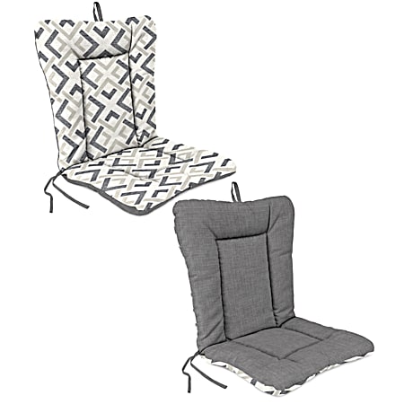 Grey/Diamond Wrought Iron Chair Cushion