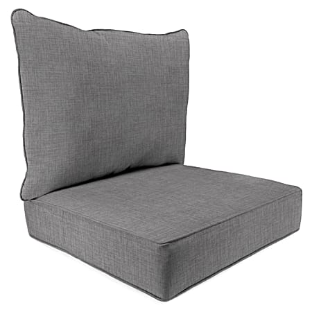 2 Pc. Grey Deep Seat Cushion