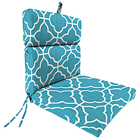 Teal Lattice Universal Chair Cushion