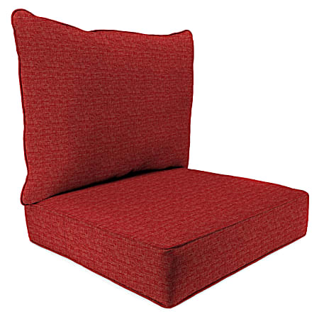 2 Pc. Red Deep Seat Chair Cushion