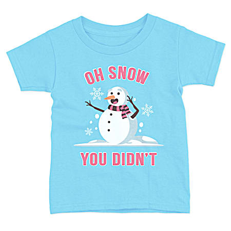 Toddler Christmas Oh Snow Graphic Crew Neck Short Sleeve Tee