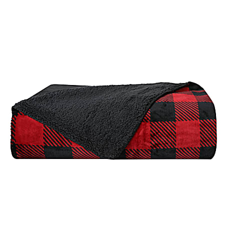 Ultimate Buffalo Check Velvet-Sherpa Blanket - Assorted