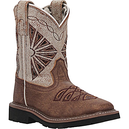 Girls' Tan/White Lil' Kite Days Western Boots