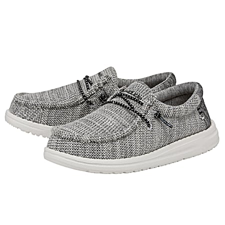 Kids' Black/White Yin Yang Slip-On's