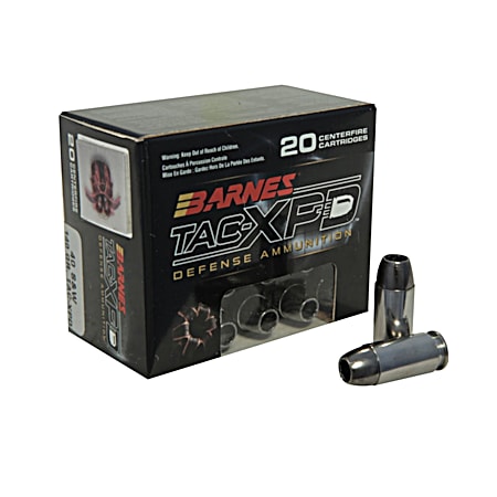 Barnes Tac-Xpd Defense 40 S&W 140Gr Tac Xp Handgun Ammo - 20 Rounds