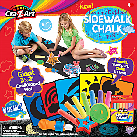 Indoor/Outdoor Sidewalk Chalk Design Set