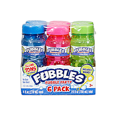 Fubbles Bubble Party - 6 Pk