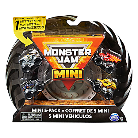 Monster Jam Mini Vehicles - 5 Pk