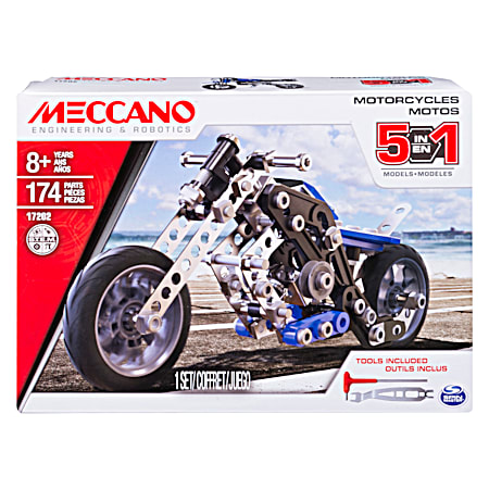 MECCANO 5-in-1 Models Motorcycles Set