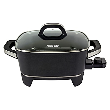 12 in Black Electric Skillet