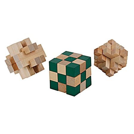 Wooden Puzzles - 3 Pk