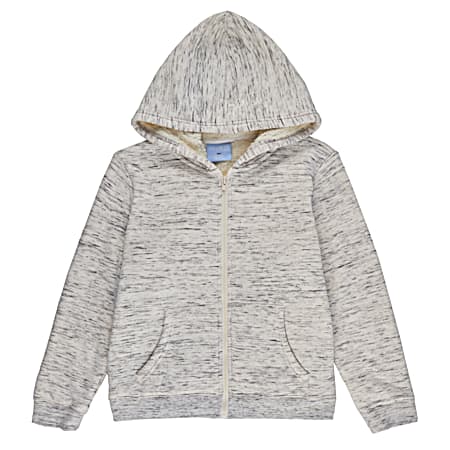 Girls' Hooded Full Zip Sherpa Jacket