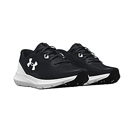 Under Armour Kids' GS Surge 3 Black/White Running Shoes
