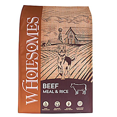Wholesomes Beef Meal & Rice Formula Dry Dog Food
