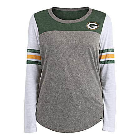 Women's Green Bay Packers Graphic Crew Neck Long Sleeve Tee