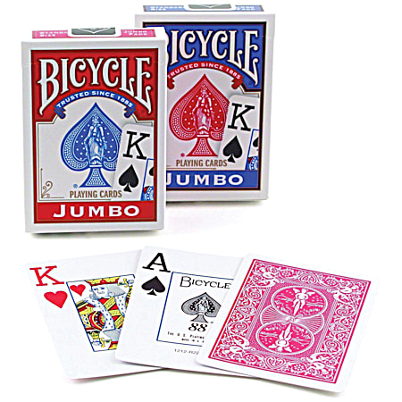 Jumbo Text Playing Cards - Assorted